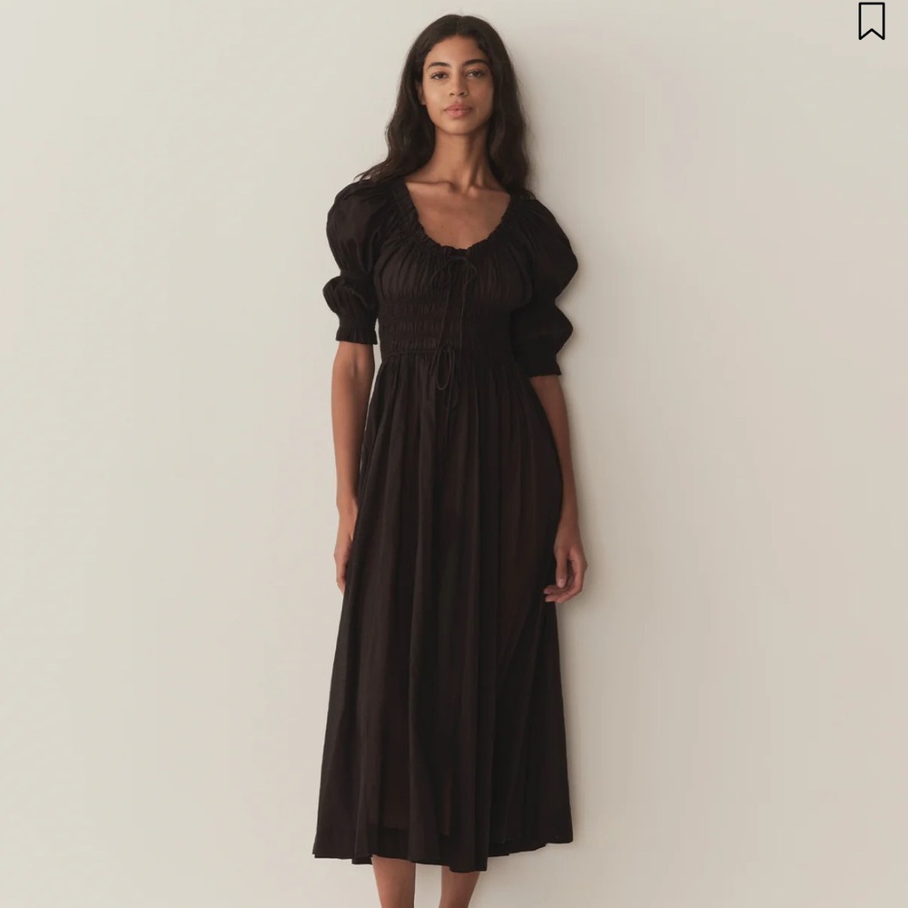 NWOT DÔEN Ischia Dress with Puff Sleeves (M)